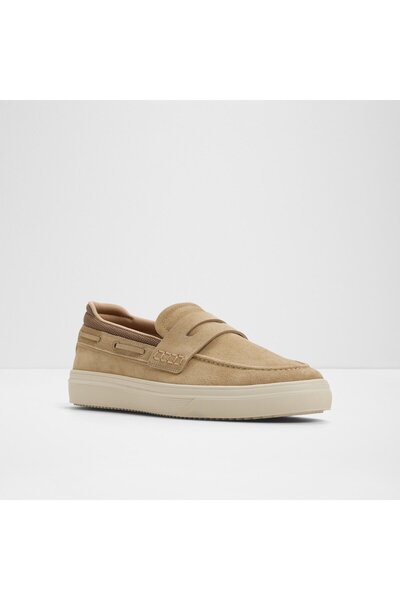 Aldo Seafarer - Ανδρικά αθλητικά παπούτσια από γνήσιο δέρμα μπεζ μοντέρνα σχεδίαση