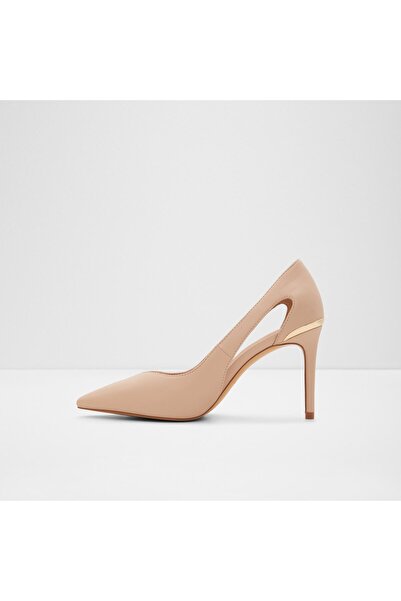 Aldo Nıkkola - Kadın Suni Deri Bej Ince Topuk Bağcıksız Topuklu Ayakkabı