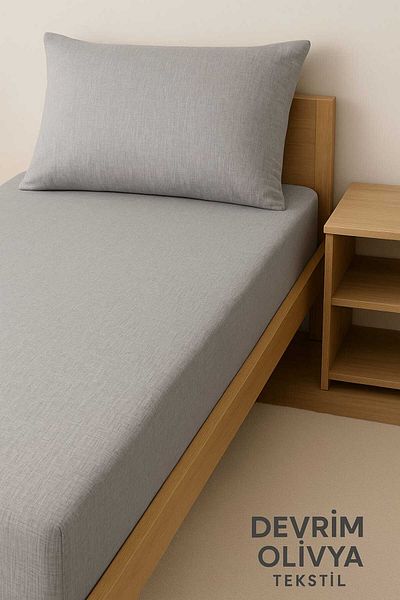 DEVRİM OLİVYA TEKSTİL Luxury 1St Class 100% Cotton Single Fitted Sheet