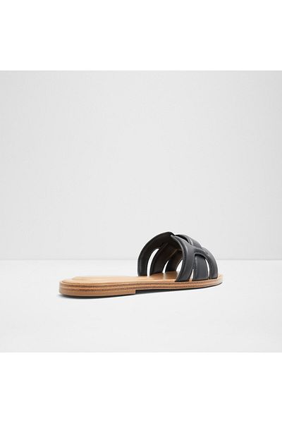 Aldo Elenaa-Genuine Leather Black Women's Slippers