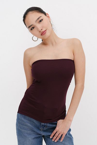 Addax Strapless Gathered Blouse B309-D7