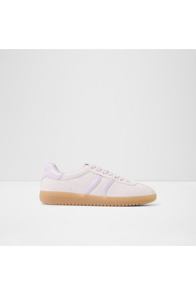 Aldo CHICSNEAKER - Pantofi de damă din piele naturală, violet deschis, cu talpă plată din cauciuc