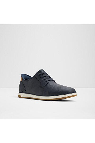 Aldo Fıtzpatrick - Men's Faux Leather Navy Blue Flat Lace-Up Shoes
