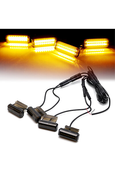 Choice مجموعة مصابيح أمامية شبكية بلون كهرماني وعدسات مدخنة (4 قطع) لتويوتا ت...