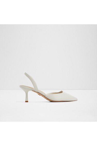 Aldo Gavedessi - Women's Genuine Leather Light White Thin Heeled Shoes