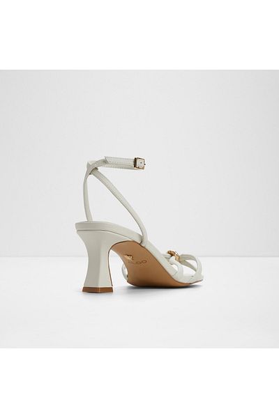 Aldo Kailaya - Women's Genuine Leather White-Ecru Thin Heeled Sandals
