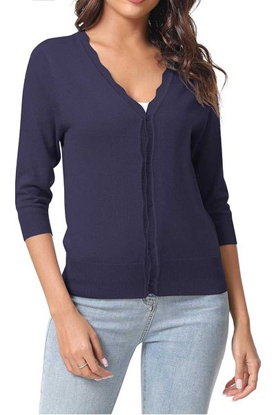 youknitwear you Cardigan de tricotaj cu vant