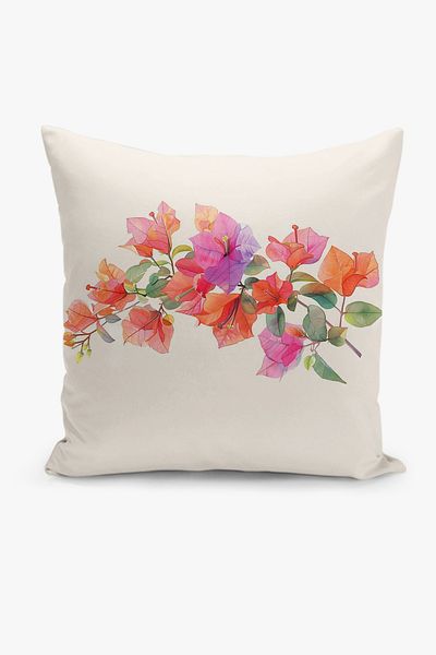 Filamente 4-Piece Double-Sided Digital Printing Throw Pillow Cover with Floral Pattern