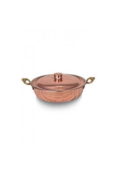 Tanemce Beyoğlu Covered Pan 27 cm Hand Forged Red Copper Pan