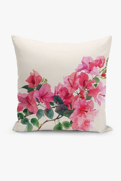 Filamente 4-Piece Double-Sided Digital Printing Throw Pillow Cover with Floral Pattern