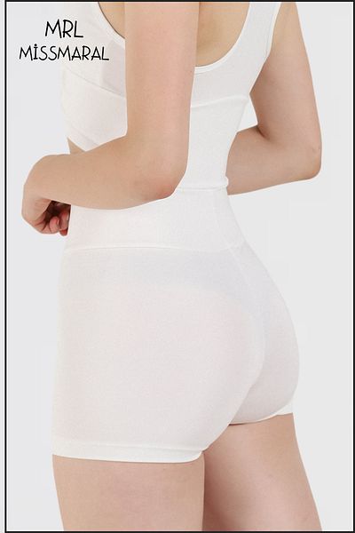 missmaral Women's Ecru No Show High Waist Mini Shorts Daily Use Firming Fit Look 1080