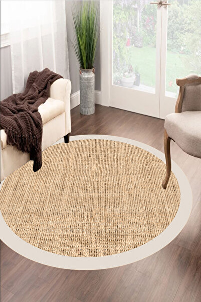 Vertigo Dijital Baskı Halı, Jüt Görünümlü Halı, Hasır Halı, Kaymaz Taban, Yık...