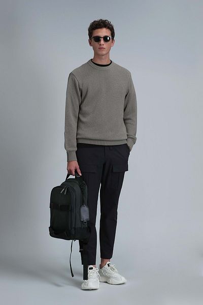 Lufian 111190332 Road Jogger Pants Tailored Fit Men's Trousers Black
