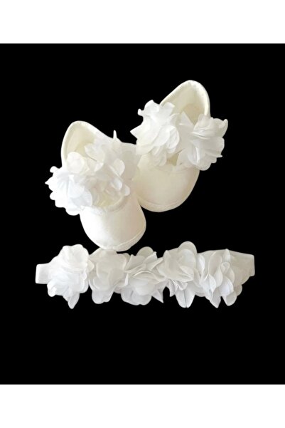 Massaltay Newborn Baby Set – Booties and Floral Bandana for Mevlüt