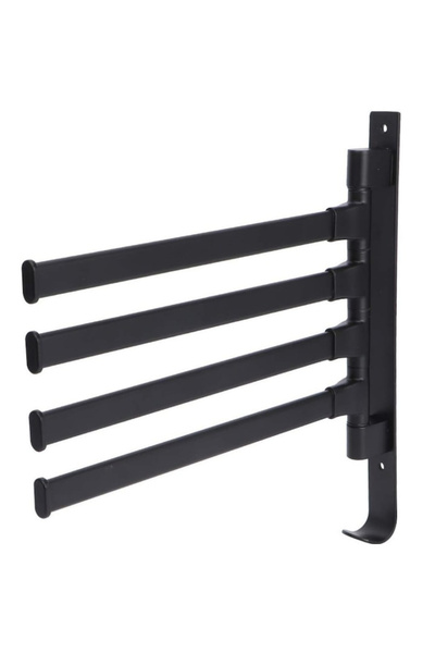 varioshop Suport pentru prosoape VarioShop®, 4 brate, Rezistent la Apa, Rugina, Lipire/Perforare, Otel Inoxid