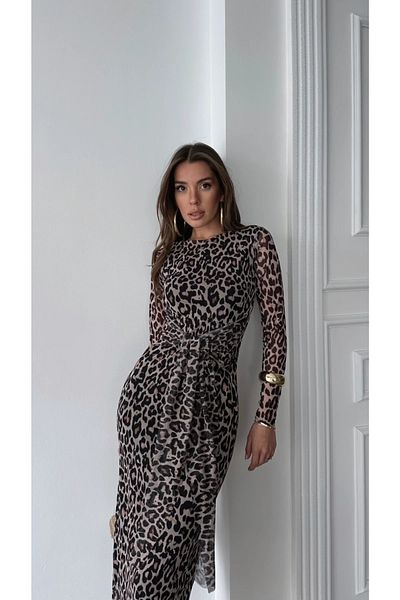 dshee woman Rochie leopard din tul