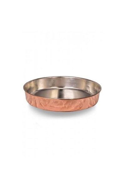 Rotanev Side by Side Round Baking Tray 26 cm Hand Forged Red Copper Baking Tray
