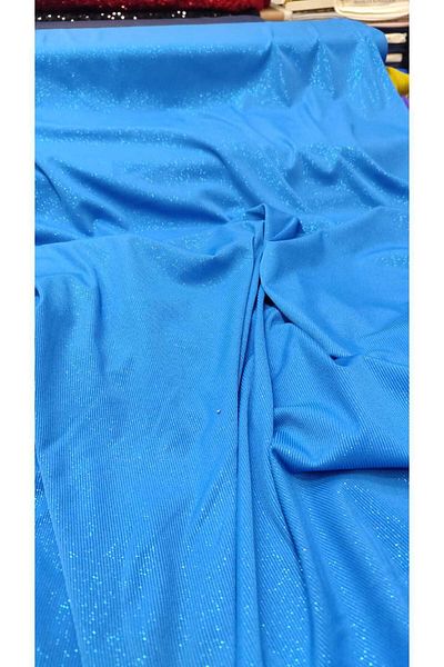River Fabrics Glitter Knitted Fabric Blue