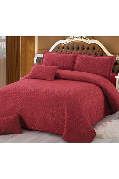 CHIRASO CHIRASO Duvet Cover Set, 5 Pieces, Cotton, 220x240 cm, 4 Pillowcases, bordeaux
