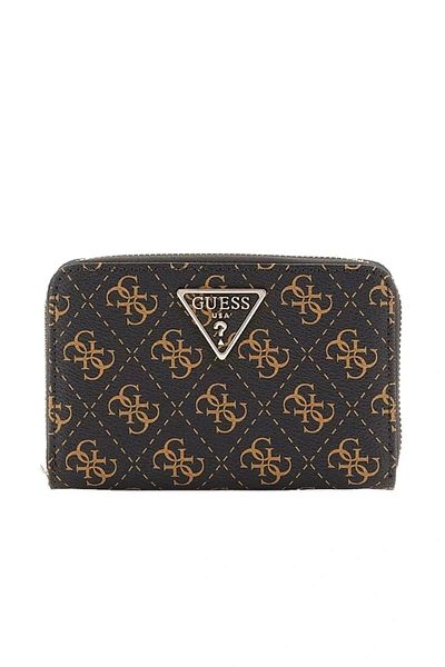 Guess Laurel Slg Medium Dbl Zip Women's Brown Wallet Swqe8500164-Bnl