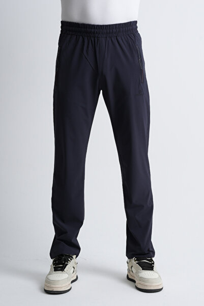 Shooter Sportswear Ανδρικό μπλέ Navy με φερμουάρ με τρεις τσέπες, χαλαρή εφαρμογή, κλασικό παντελόνι