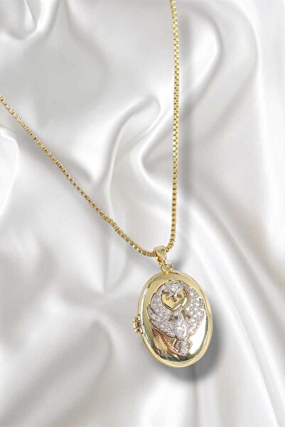 REBORN DESIGN 316L Steel Gold Color Chain Zircon Stone Phoenix Embroidered Op...