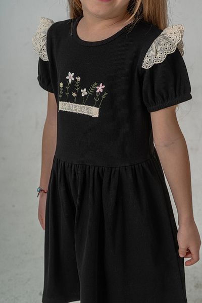 My Hanne Flower Embroidered Brode Detailed Girl's Dress 50974