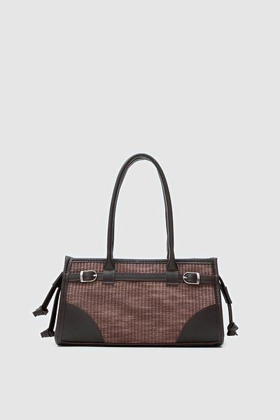 Shule Bags Geantă Baguette Maison Wicker Brown