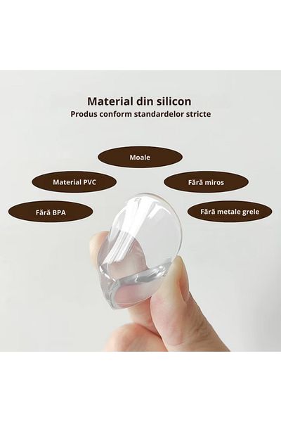 varioshop Set of 4 VarioShop® furniture corner protectors, self-adhesive, silicone, universal compatibility
