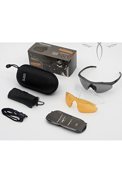 5.11 Tactical Tactical koruyucu 3 lensli gözlük 5.11 / Taktikal gözlük / Airsoft gözlüğü / Taktik Gözlük