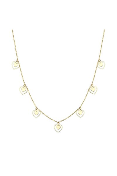 Koçak 14 Ayar Sallantılı Kalp Tasarım Altın Kolye