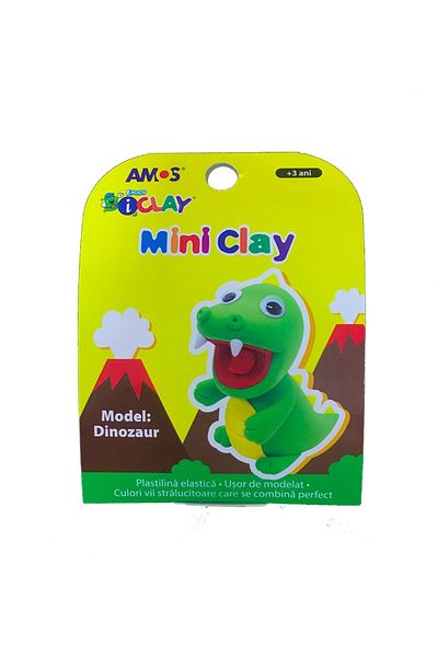 Amos iClay MiniClay Amos plasticine, Dinosaur model, 30 g, 4 colors/box