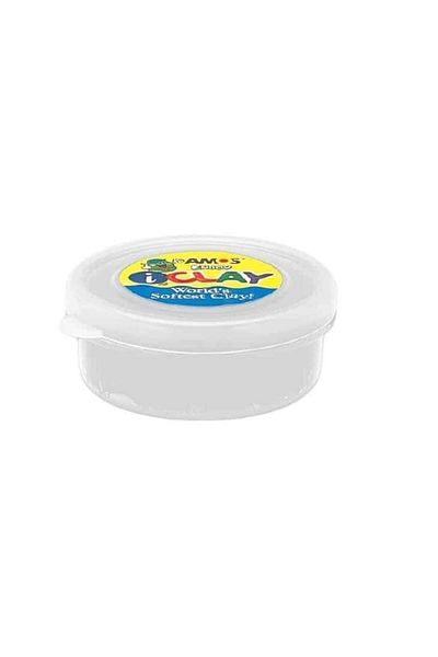 Amos Plastilina iClay Amos, 18g/cutie, alb