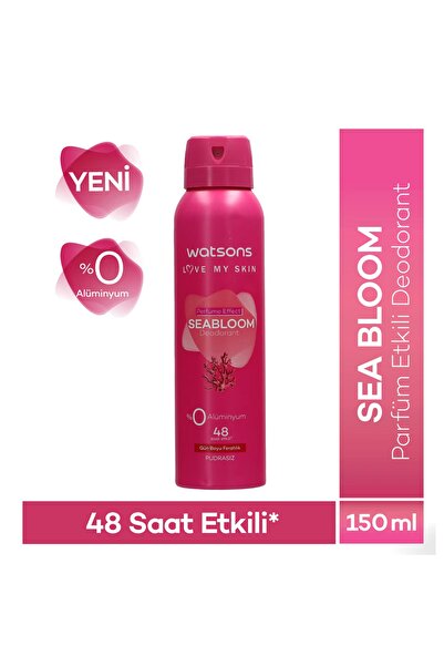 Watsons Seabloom Deodorant Sprey Kadın Pudrasız 3x150ml
