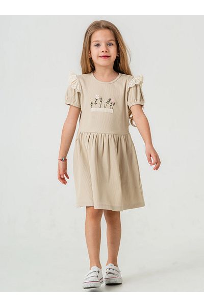 My Hanne Flower Embroidered Brode Detailed Girl's Dress 50974