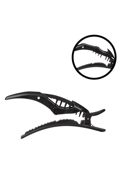SyaMAG Cleme de coafat, model cu gheare duble, set de 4 bucăți, culoare neagră, lungime 12 cm, material plastic