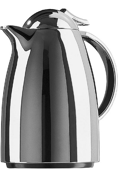 emsa Auberge Quick Tip Mini 12oz Thermal Server – Chrome, Insulated Coffee & Beverage Carafe