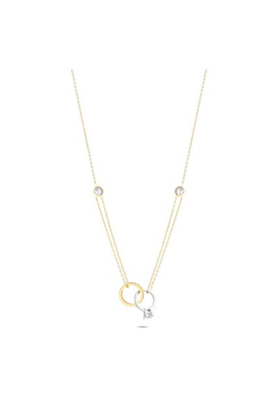 Koçak 14 Ayar Tektaş Tasarım Altın Kolye