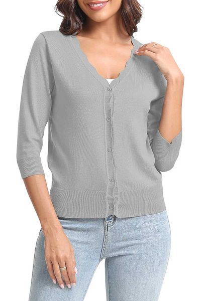 youknitwear you Cardigan de tricotaj cu vant