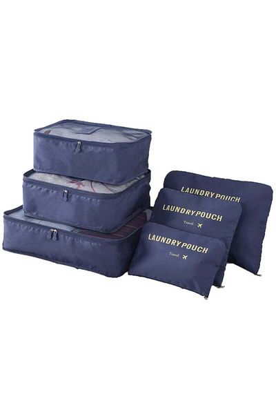 varioshop Set of 6 VarioShop® travel organizers, different sizes, carrying handles, plates