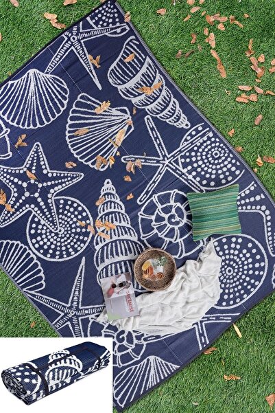 SİMEREV HALI HOME CONSEPT Plastik Halı Katlanabilir Çift Taraflı Plaj Kamp Pi...