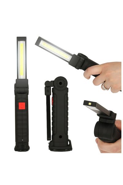 varioshop Lampa de lucru LED COB VarioShop®, cu acumulator, portabila, baza magnetica, cu carlig, rotativa 36