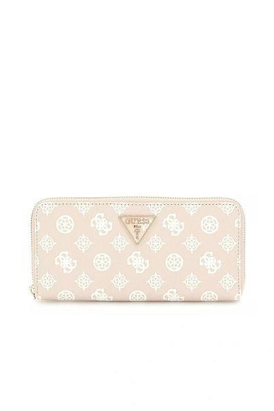 Guess Laurel Slg Large Zip Around Women's Beige Wallet Swpg8500146-Sdl