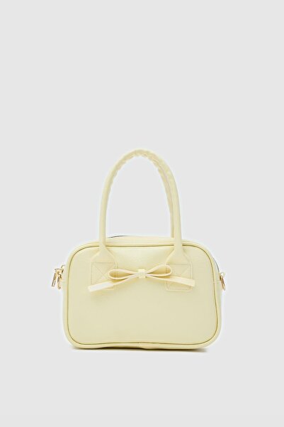 Shule Bags Perfect Kurdele Detaylı El ve Çapraz Çanta Sarı