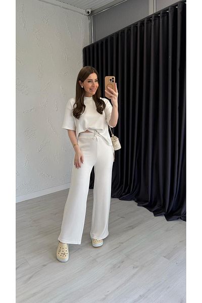 elif teke New Season Osyo Modal Suit Ecru