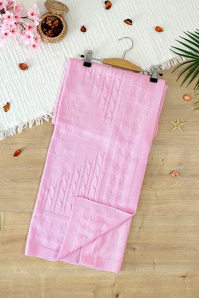 Sitilin Baby Girl Pink Knitwear Baby Blanket Stl7012