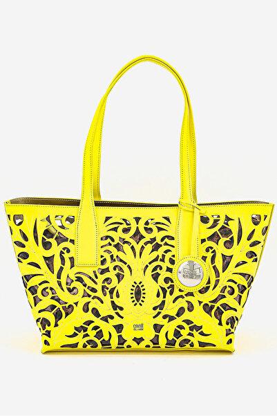 Cavalli Class Women Brigitte Shopper Bag 30 L x 22 H x 11 W cm, Yellow
