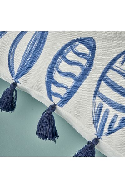 Bella Maison 100% Cotton Marine Tassel Throw Pillow Case White (45X45 cm)
