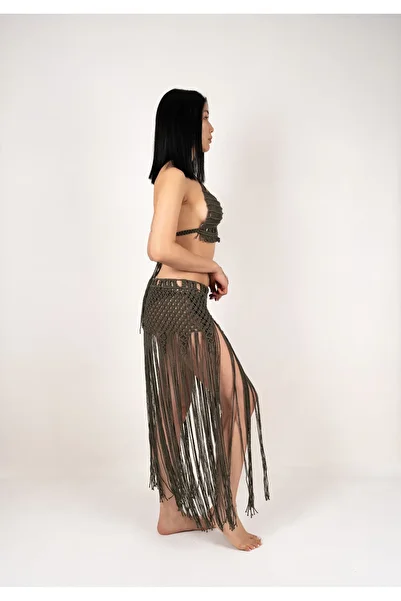 MODA Macrame Beach Dress & Pareo & Hand Knitted Beachwear (Bronze Muse)