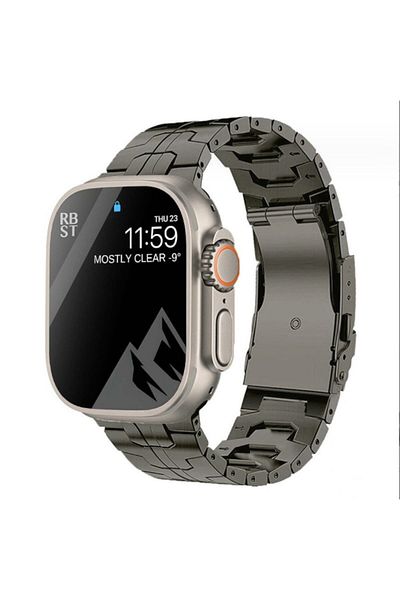 OEM Premium Titan Strap for Apple Watch Ultra/1/2/3/4/5/6/7/8/SE, Display Size 42/44/45/49 mm, Dark Grey